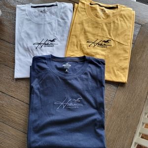 New Hollister set of 3 shirts, XL